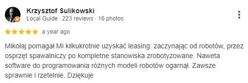 opinia leason Roboty przemysłowe