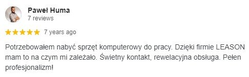 opinia leason sprzęt IT